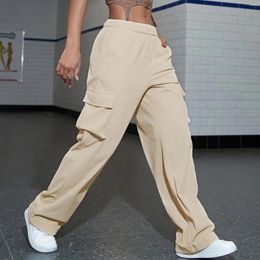 Women's Pants High Waist Zipper Drawstring Summer Trousers Woman Clothes Waisted Cargo With Pockets Parachute Pant Joggers