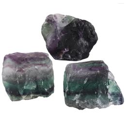 Jewellery Pouches TUMBEELLUWA Natural Raw Fluorite Crystal Stone Reiki Healing Mineral Specimen Irregular Gemstone Ornaments For Home