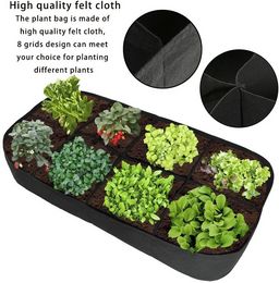 Felt Multi-grid Rectangular Planting Bag Vegetable Split Planting Bag Green Growing Garden Flowerpot Beautiful Planting Bag
