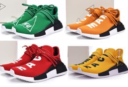 Human Race Running Shoe Pharrell Williams Shoes Core Black China Exclusive Happy Gold Friends Family Trail Blank Canvas Black Knight PK Quality yakuda store