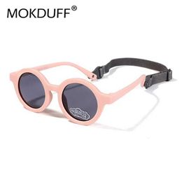 Sunglasses Sunglasses Baby Polarised round sunglasses with flexible rubber sunshade strap suitable for infants and newborns aged 0-36 months WX5.23