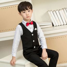 European and American style Tuxedo child Formal wedding black/white suit for Flower boys Kids Birthday Party Clothes