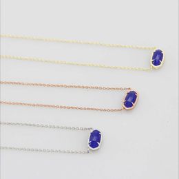 Designerschmuck Kendrascotts Halskette Instagram Minimalist Oval Blue Cats Augenanhänger Halskette Halskette Kumpelkette Kette