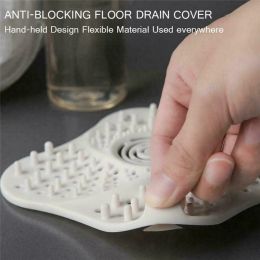 Silicone Anti-blocking Hair Catcher Stopper Plug Trap Bathroom Shower Floor Drain Covers Sink Strainer Philtre Kitchen Accessory
