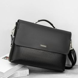 Men Briefcase Leather Laptop Handbag Casual Laptop Travel bags luxury handbags men bags designer soft leather bag bag1 238O