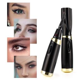 Mini Electric Heated Eyelash Curler Mascara Long Lasting Eye Lashes Curling Heated Eyelash Styling Curler Cosmetic Makeup Tools