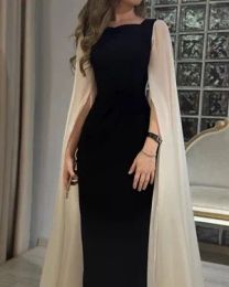 Basic Casual Dresses Stylish Lady Cloak Cape Dress 2023 Autumn Women Long Sleeve O Neck Bodycon Elegant Office Party Maxi Drop Deliver Dhpjd