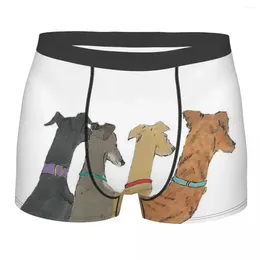 Underpants Men Boxer Briefs Shorts Panties Waiting Greyhounds Breathable Underwear Greyhound Whippet Sighthound Dog Male S-XXL