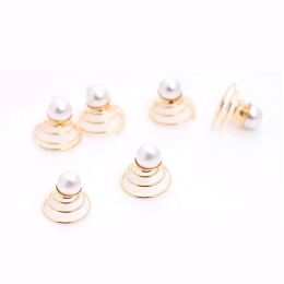 2/6/10 Pcs Star Pearl Butterfly Metal Gold Hair Pins Wedding Small Swirl Hair Pins Spiral Spin Bridal Hair Clip for Women Girl