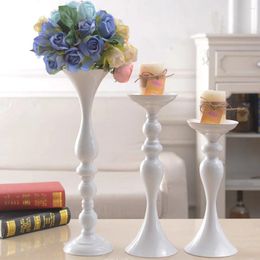 Candle Holders Large Metal Flower Vase Planter Home Decor Wedding Pillar Case Holder Tea Light Candlestick