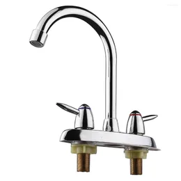 Kitchen Faucets Swivel Bathroom Faucet Chrome Two Handle Cold Sink Mixer Tap Sprayer