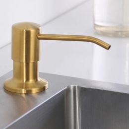 8 Colours Countertop Stainless Steel Kitchen Sink Brushed Gold Liquid Soap Dispenser Large Capacity Liquid Detergent Pump Bottle