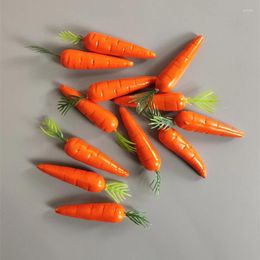 Decorative Flowers 10Pcs Artificial Carrot Fake Foam Vegetables Mini Easter Decoration Party Doll House Accessories Food Pography Props