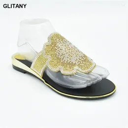 Casual Shoes 2024 Women Slippers Crystal Italian For Wedding And Party Low Heels Plus Size Woman