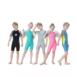 Women's Swimwear 2.5MM One Piece 's Thickened Diving Suit Boys And Girls' Short Sleeve Surfing Jellyfish Coat R002