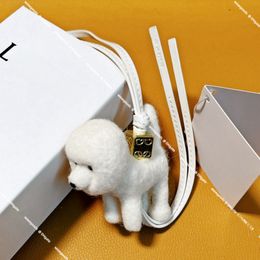 Designer Bag Charm Luxury Car Charms Men Women Keychain Accessories Cute Animal Doll Top Quality Wool felt and cow leather Chain Lanyard anagram Dice with Gift Box