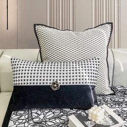 Pillow DUNXDECO Modern White Black Art Geometric Cover Quality Decorative Case Fashion House Sofa Chair Bed Coussin
