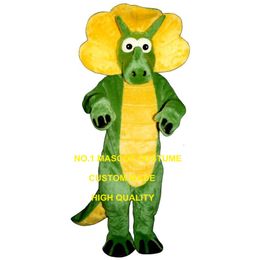 Green Triceratops Mascot Costume Adult Dinosaur Dragon Theme Cartoon Anime Cosply Costumes Mascotte Fancy Dress Kits Suit 2065 Mascot Costumes