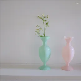 Vases Flower Vase For Table Decoration Living Room Glass Fleur Tabletop Terrarium Containers Handmade Dried Fo