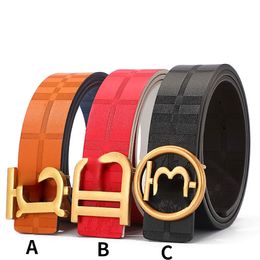 Famous brand men's Classic luxury belt letter smooth buckle business versatile Jeans both sides Designer Belt for man boy 214P