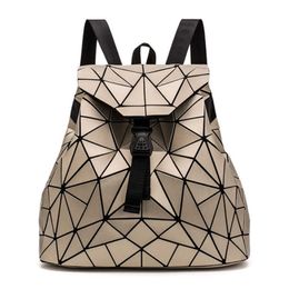 2020 New Women Hologram Backpack Geometric Backpacks Girls Travel Shoulder Bags For Women Totes Designer Luxury mochila mujer X0529 159Y