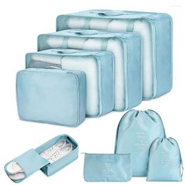 Storage Bags Travel Organiser Packing Cubes 8 PCS Multifunction Luggage Waterproof Suitcase Bag