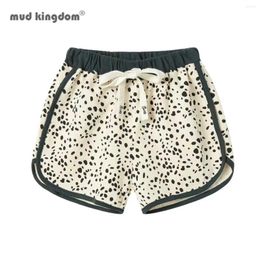 Shorts LittleSpring Girls With Drawstring Pull On Leopard Dots Print Elastic Waist Fashion Kids Summer Clothes Short Pants