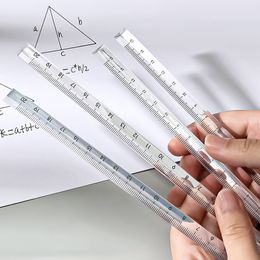 3D Stereo transparent Rulers 20cm Measuring Tool Drawing Template Math Ruler Angle Ruler Office School Supplies Cute Stationery