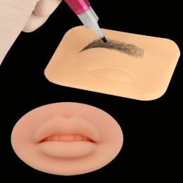 Silicone Lip Tattoo Practice Skin Facial Tattoo Training Lip Permanent Makeup Lip Eyebrow Tattoo Skin Mannequin Doll Face Lip