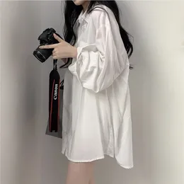 Women's Polos Shirt Design Sense Niche Loose BF Style Mid-Length Inner Wear Top Korean Sneaky Long Sleeve White
