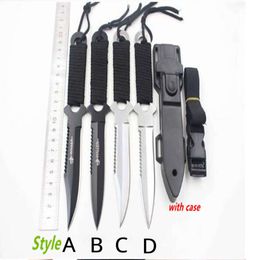 Hot Sale Fixed Blade Steel Combat Straight knive Outdoor Camping EDC Tactical Knife Survival Knives With Case L2405