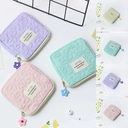 Purse Women Girl Flower Sanitary Pad Organiser Tampon Storage Holder Organiser Coin Purse Napkin Storage Bags Cosmetic Pouch Case Y240524