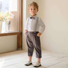 Baby Boys 1 Year Luxurious Birthday Dress Children Formal Wedding Performance Tuxedo Costume Kids Beaufitul Photograph Suit 753b47