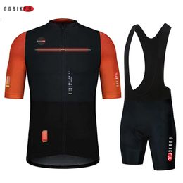 AntiUV Cycling Jersey Set for Men Triathlon Mountain Bike Clothing MTB Bicycle Wear Summer 240523