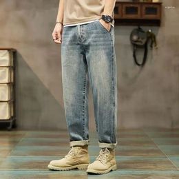 Men's Jeans American Vintage Blue Men Cargo Spring Summer Streetwear Fashion Male Clothes Thin Casual Big Size Baggy Denim Pants