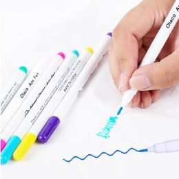 1/6pcs Ink Disappearing Fabric Marker Pen DIY Cross Stitch Water Erasable Pen Dressmaking Tailor's Pen for Quilting Sewing Tools