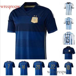 MARADONA #10 MESSIs Argentina 2014 2015 Retro Soccer Jersey 14 15 home away Vintage football shirt Classic HIGUAIN DI MARIA KUN AGUERO long sleeve