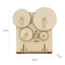 Children's Science Experiment Toys DIY Electric Gear Drive Model Assembly Wooden Puzzle Educational STEM Science Teaching Aids