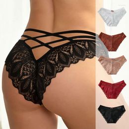 Women's Panties 1pc Sexy Underwear Underpants Transparent Breathable Lingerie Lace Hollow Out Fashion Briefs
