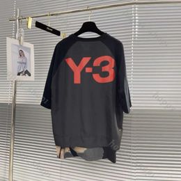 Designer Mens T Shirt y3 t shirt for Man Fake Two-piece Printed summer fashion casual Round Neck Short high street loose shirt 360