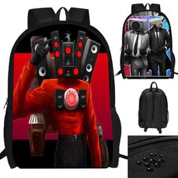 Backpacks Skibidi Toilet Children Backpack Kids School Bags for Boys Anime Skibidi Backpack Girls Cartoon Waterproof Primary Book Bag T240522