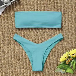 Women's Swimwear 2024 Sexy High Waist Bikini Set Summer Swimming Female Holiday Style Two Piece