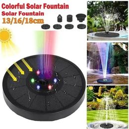 Garden Decorations Solar Fountain Pump Energy-saving Plants Watering Kit Colourful Panel Bird Bath Outdoor Pool