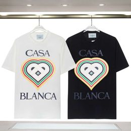 Casablanc Tee Designer Luxury Mens T-Shirts New Short Sleeves Fashion Brand Colourful Love Print Letter Mens And Womens T-shirts Top