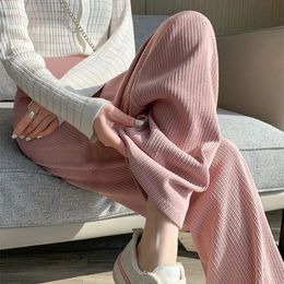 Stretched Maternity Belly Trousers Long Loose Casual Pregnant Woman Wide Legs Empired Pants Plus Size Pregnancy Striped Pants 240524