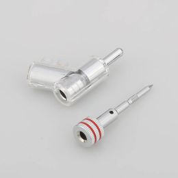 VB202R Hi-End Rhodium Plated Closed Screw Lock Speaker Cable Banana Plug Connector For DIY Speaker Wire Audio/Video Receiver