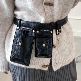 Waist Bags Women Fanny Pack Girl Leather Belt Bag Irregular Shape Lady Vintage Casual Chest Brand Shoulder