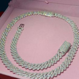 IGI Certified VVS Moissanite Round Diamond Rose Gold Plated Sterling Sier Cuban Chain Bracelet For Women