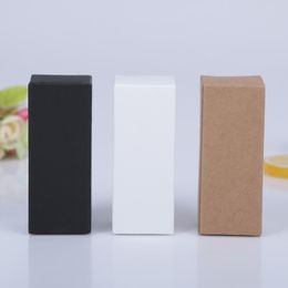 100pcs 10ml20ml30ml50ml100ml Blank White Black Kraft Paper Box for Dropper Bottle Cosmetics Party Gift Boxes valve tubes9862929