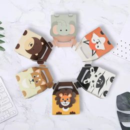 Gift Wrap 10Pcs Cartoon Jungle Animal Cracker Box Paper Packaging Cute Candy For Birthday S Party Supplies